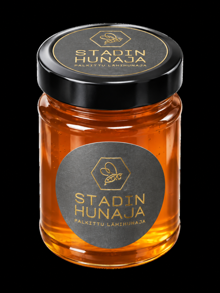 Alt text: Stadin Hunaja 150 g lasipurkissa